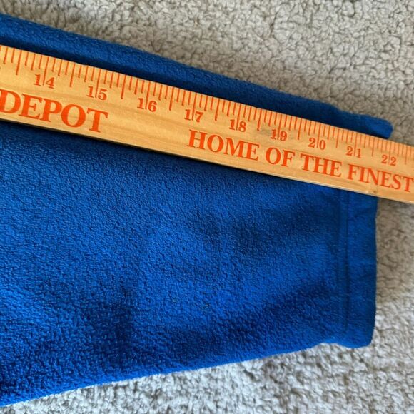 Jerzees Jacket Mens Medium Blue Fleece‎ Full Zip Mock Neck Ski Outdoor Holiday - Picture 9 of 10